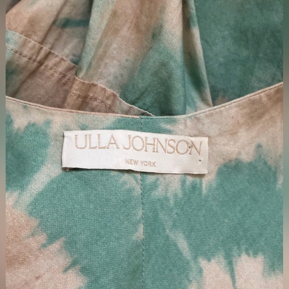 Ulla Johnson Valentina midi-length sundress 100% cotton shibori-inspired W/ belt - Picture 13 of 15